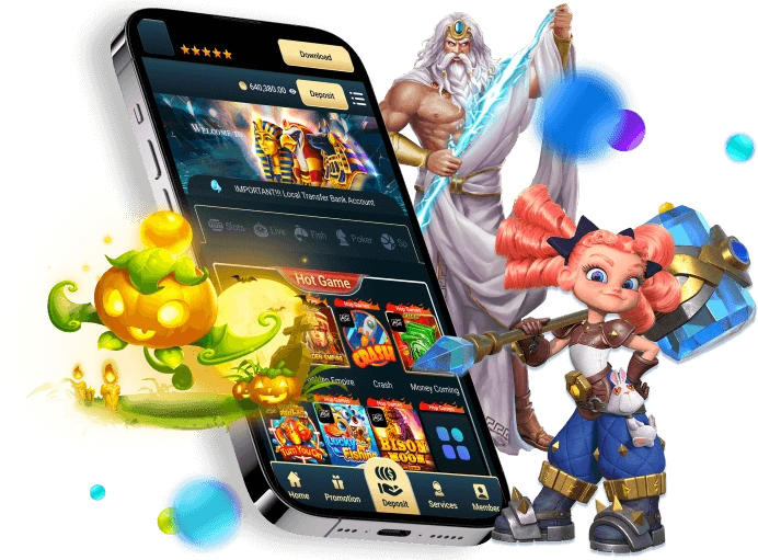 Người chơi đang thưởng thức trò chơi Slot trên điện thoại di động với full88 apk